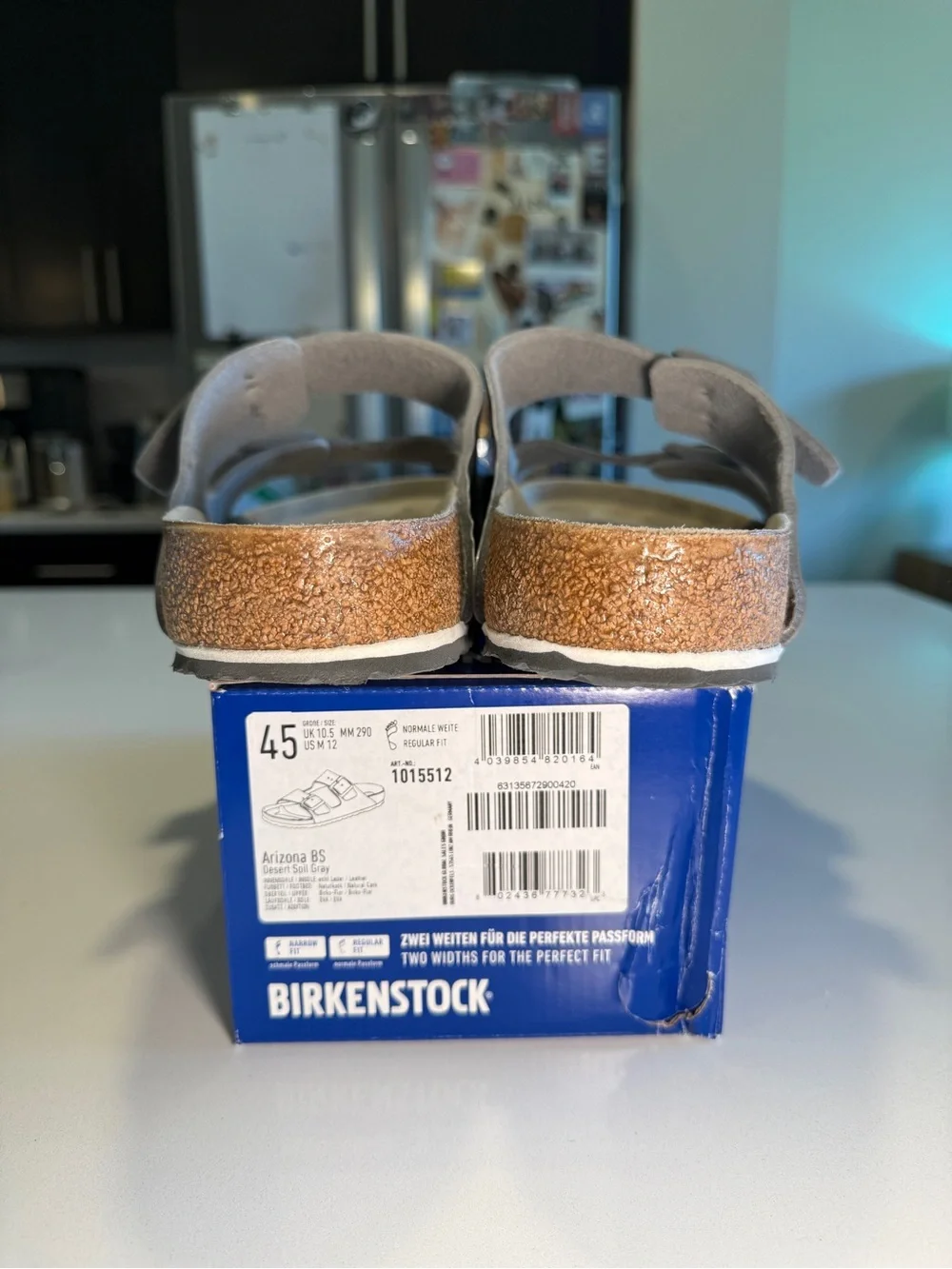 BIRKENSTOCK - Arizona BS Sandal in Desert Soil Grey - Men’s Size 12/45